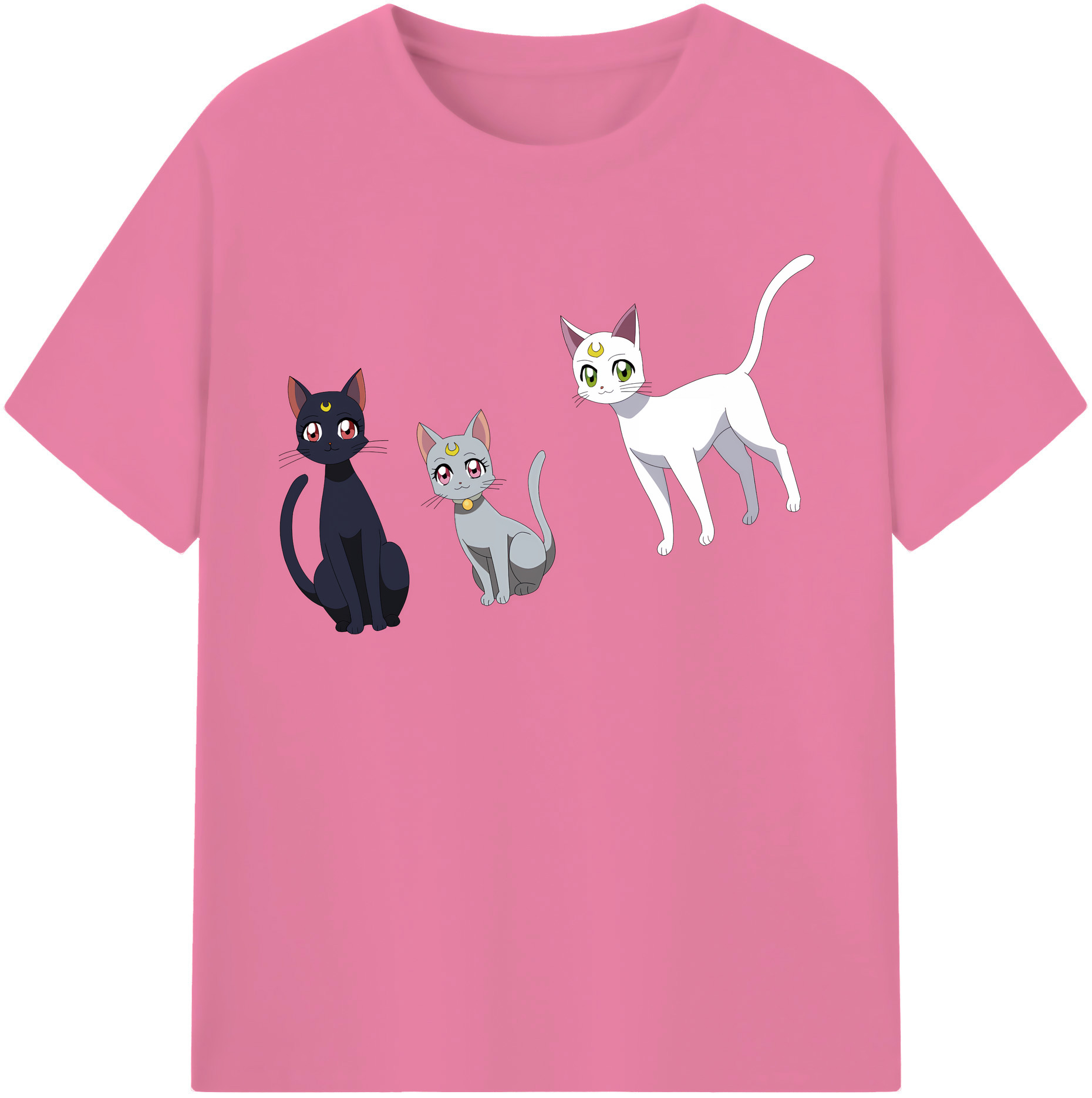 （画像用） 美少女戦士セーラームーン Sailor Moon 綿100％半袖Tシャツ（フロントプリント）